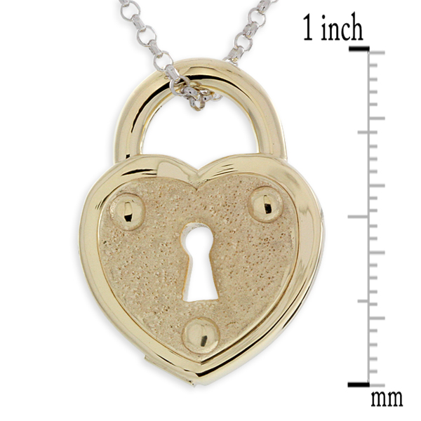 Heart Padlock Pendant, 18K over Sterling Silver Ben Bridge Jeweler