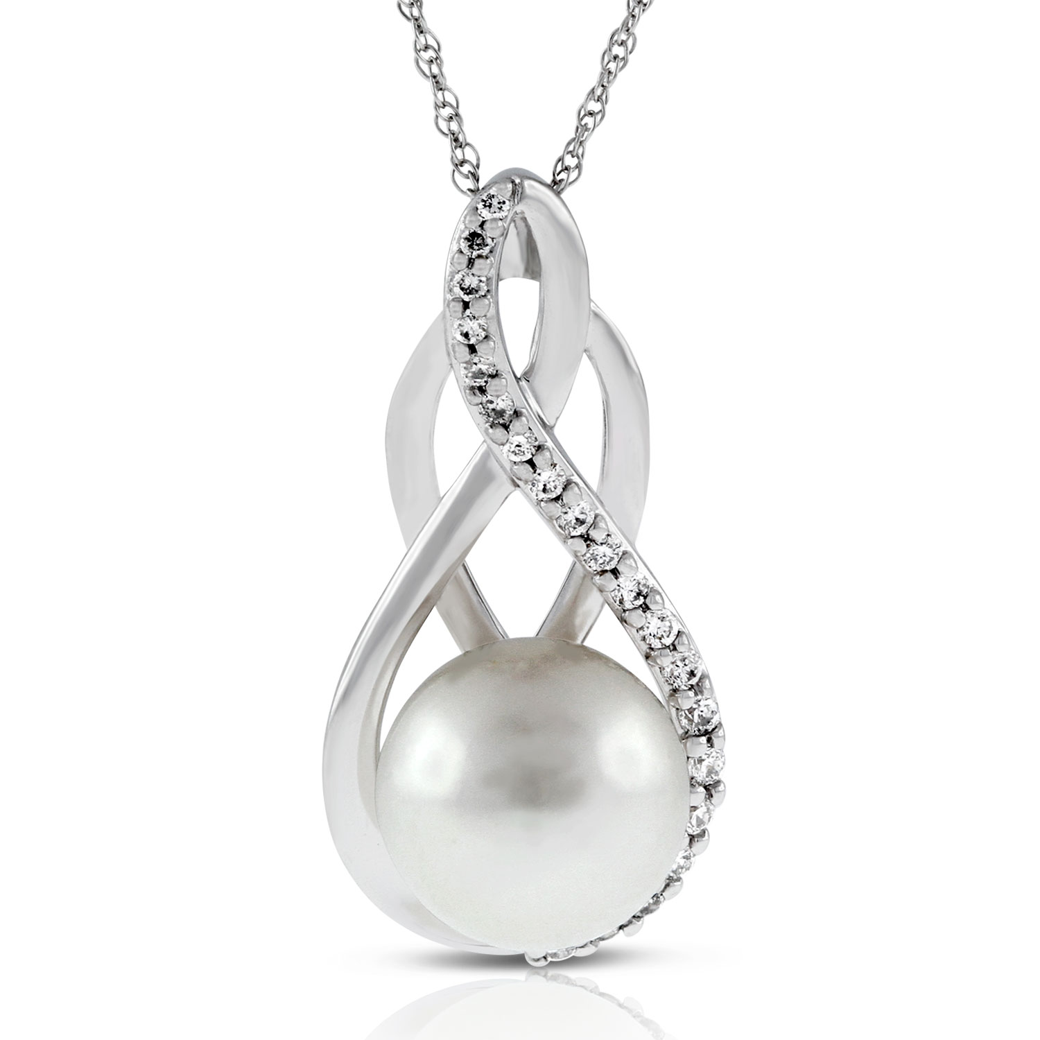 Freshwater Cultured Pearl & Diamond Pendant 14K Ben Bridge Jeweler