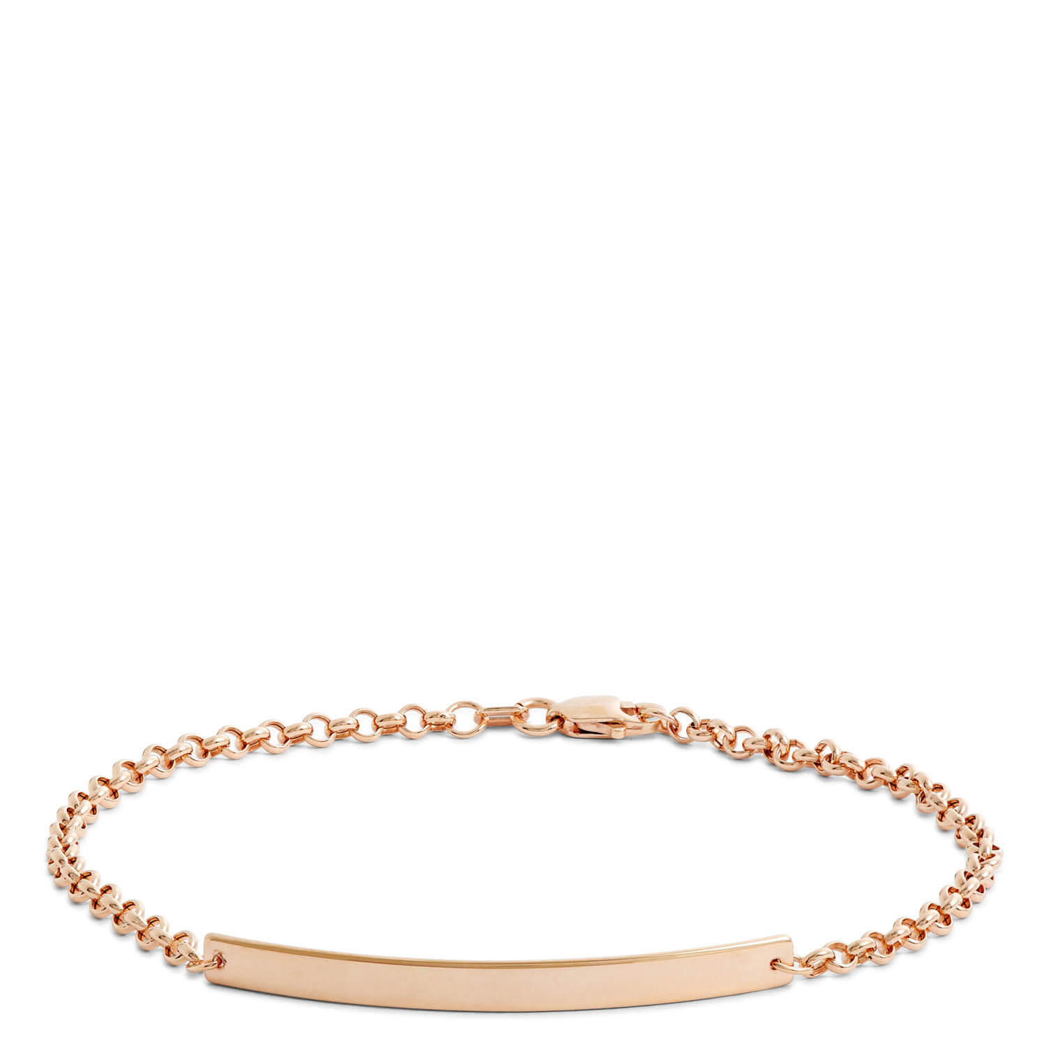 Rose Gold Engravable Bar Bracelet 14K Ben Bridge Jeweler