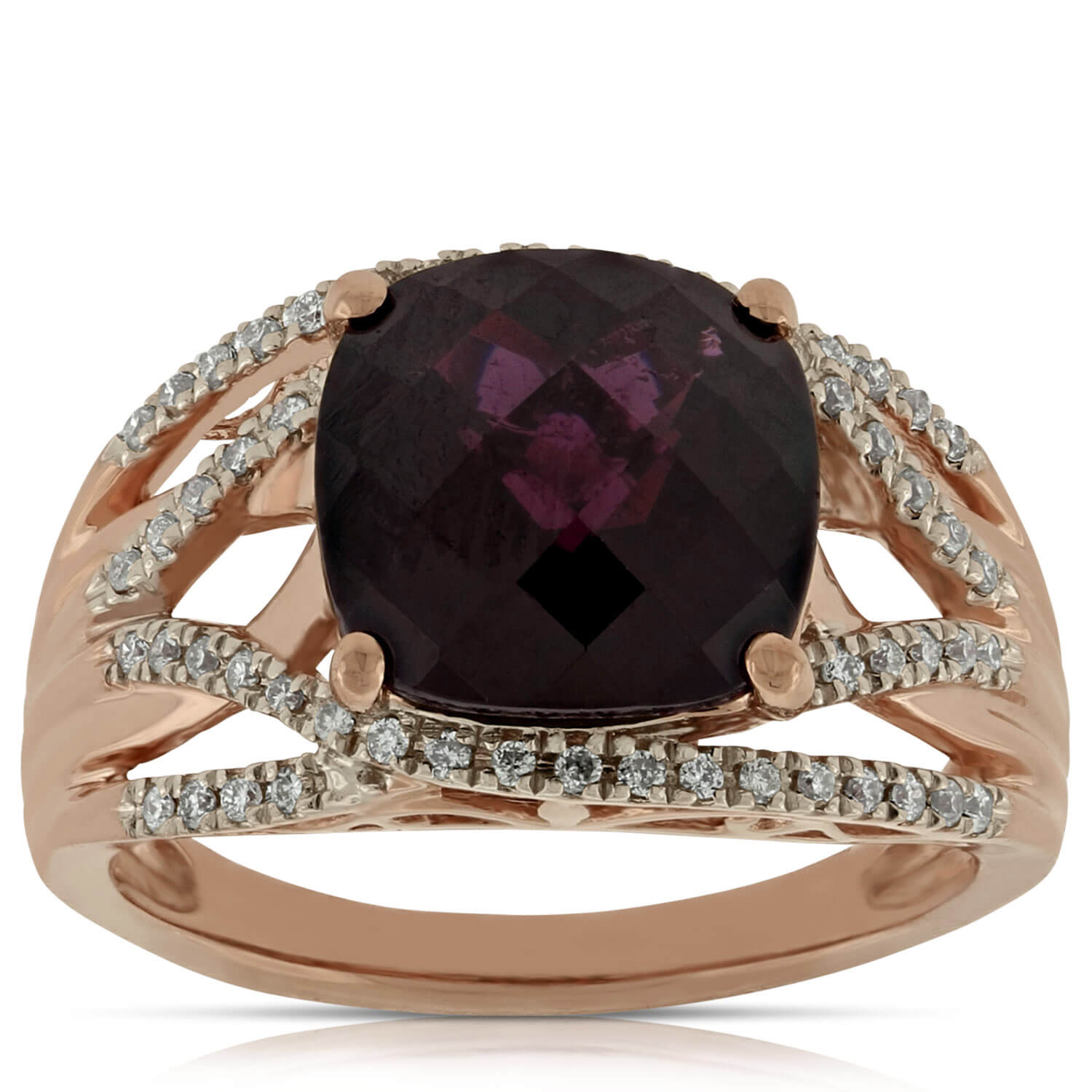 Rose Gold & Diamond RIng 14K Ben Bridge Jeweler