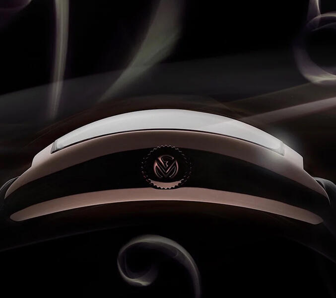 Franck Muller watch case highlighting sculptural contours, polished detailing, and the brand&rsquo;s signature approach to design.