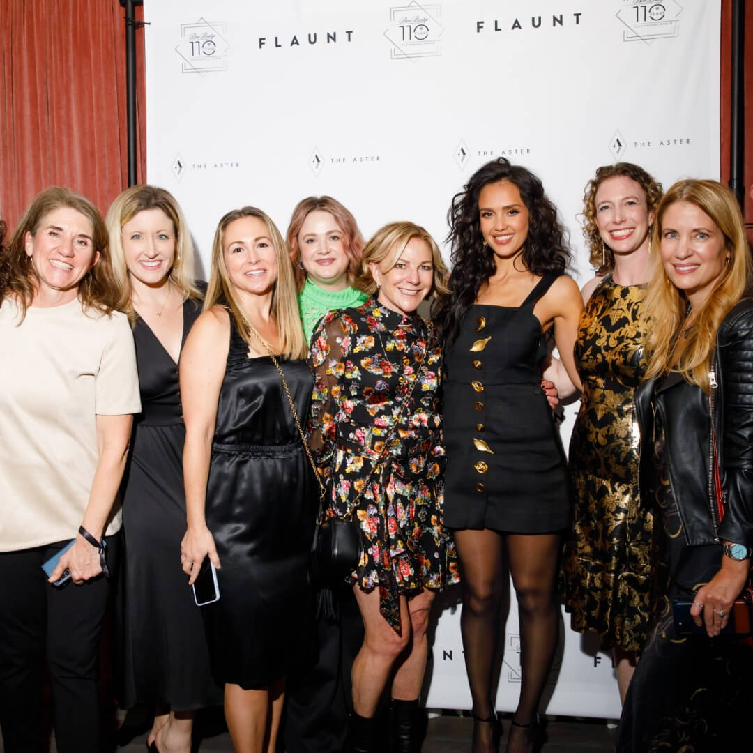 The Ben Bridge and Flaunt Magazine staff celebrate their partnership on the red carpet during the Issue 183 launch party. 