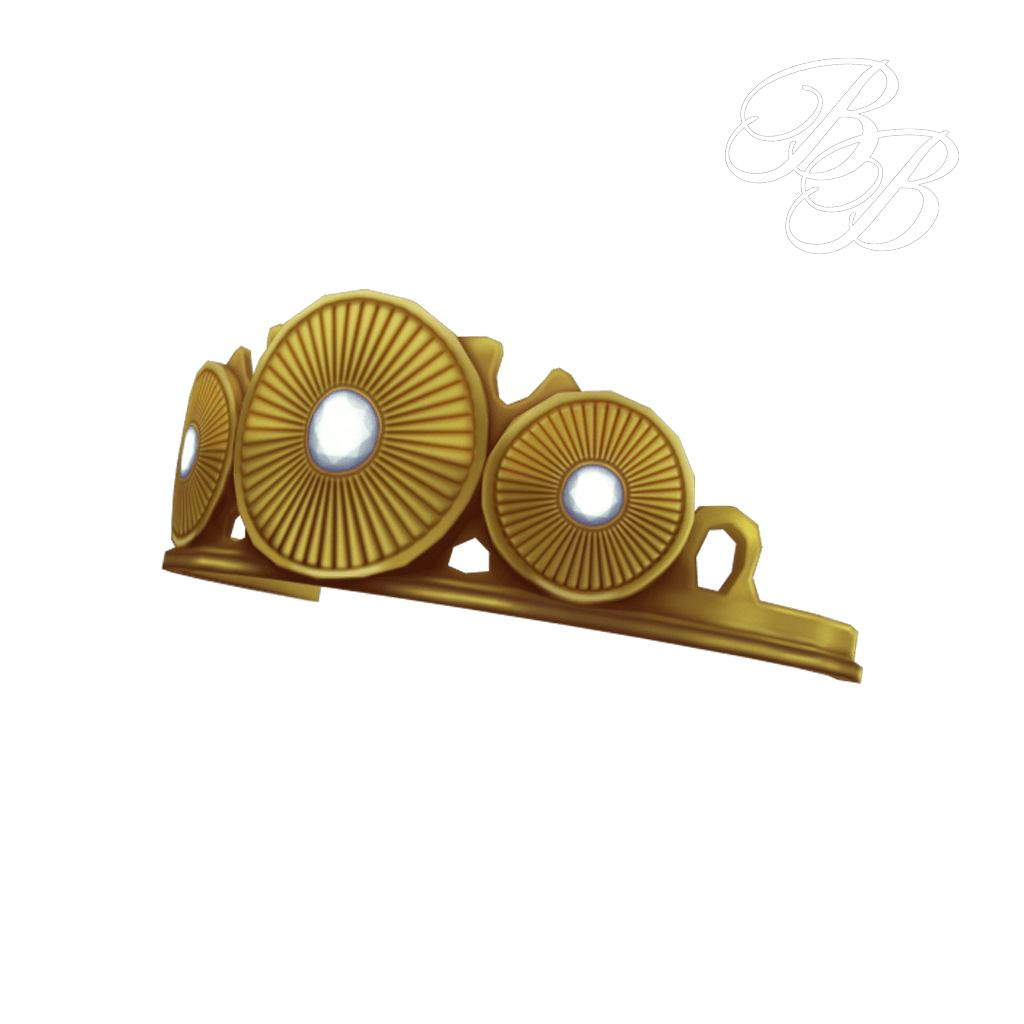 Metaverse gold tiara with diamonds. 