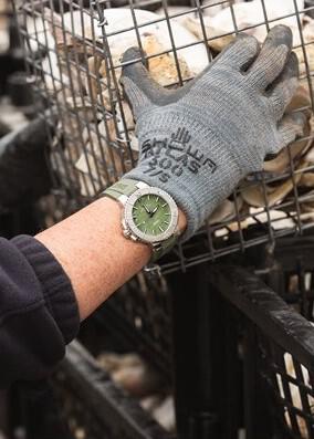 Person wearing Oris watch