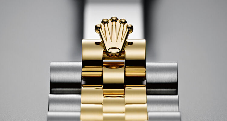 Rolex Crown on a Rolex Watch Bracelet