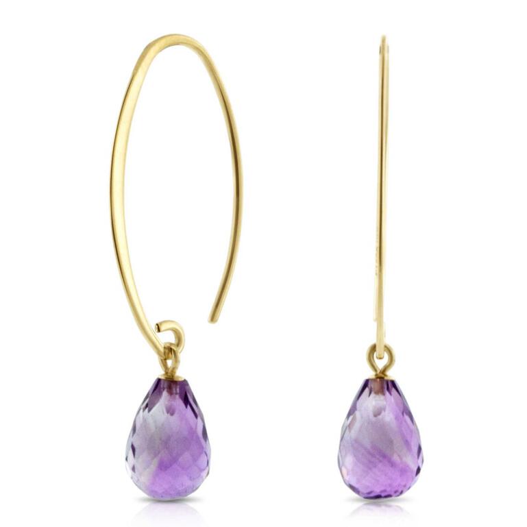  Amethyst Drop Earrings 14K | Ben Bridge Jeweler