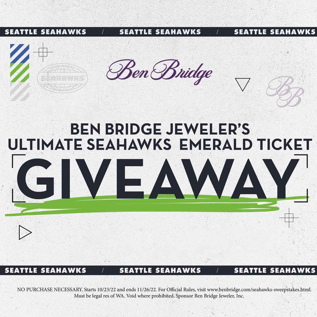 Enter now to win VIP Seahawks tickets and a shot at our $25,000 jewelry and timepiece shopping spree. 