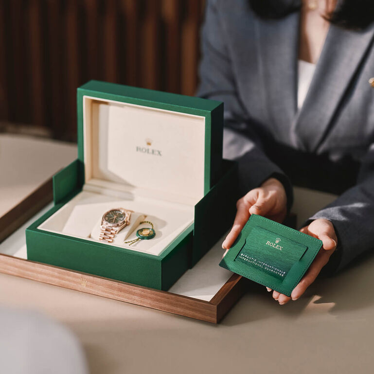 Rolex is purchased and presented