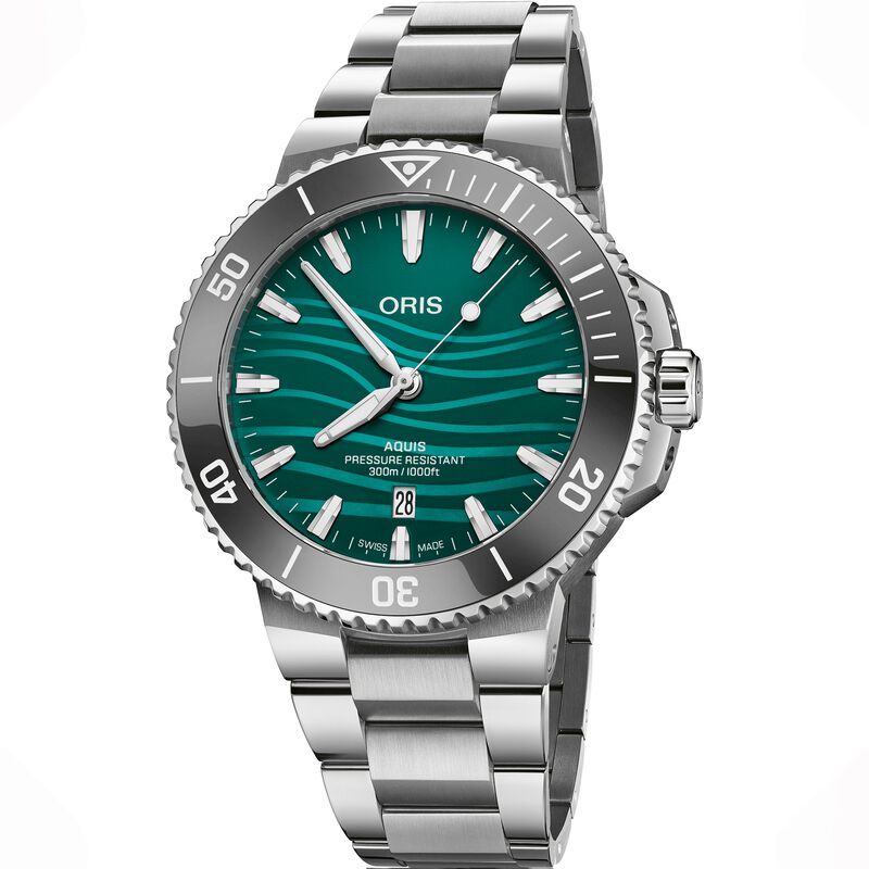 Oris Yangtze Jiangtun Limited Edition Blue-Green Dial watch, 43.5mm image number 0