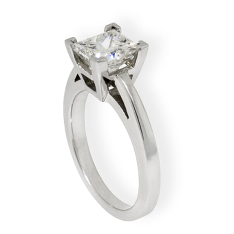 Princess Cut Diamond Solitaire Ring 14K, 2 ct. image number 2