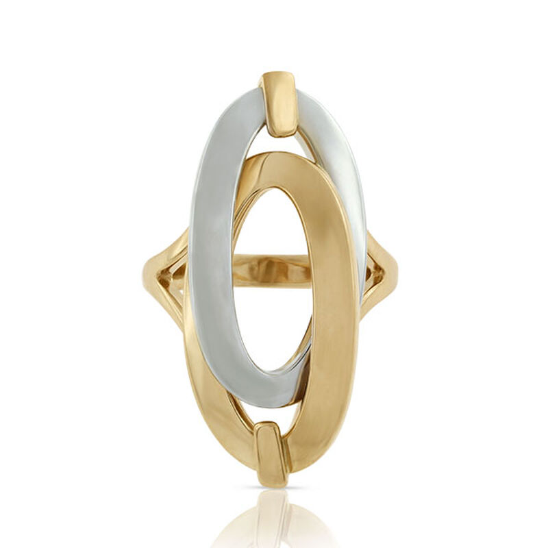 Toscano Double Link Oval Ring 18K image number 5