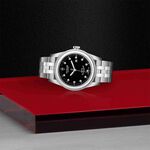 TUDOR Glamour Date Watch Black Dial Steel Bracelet, 31mm