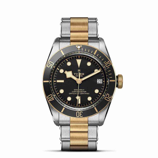 TUDOR Black Bay S&G Watch Steel Case Black Dial Steel And Gold Bracelet, 41mm