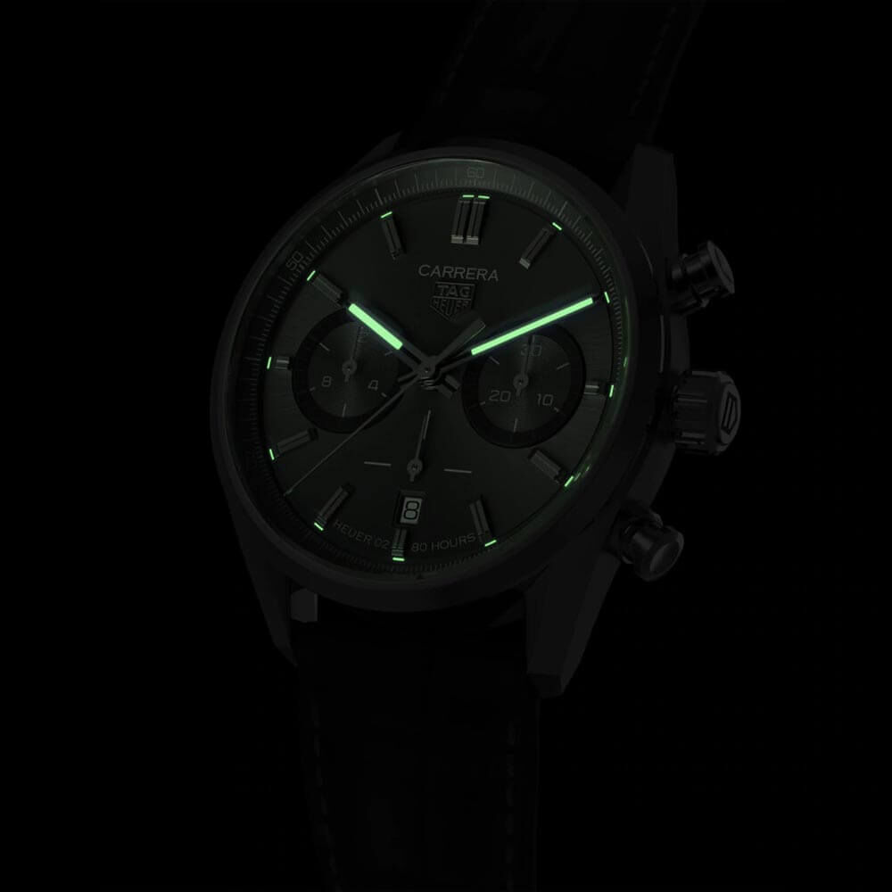 TAG Heuer Carrera Heuer 02 Automatic Mens Silver Leather
