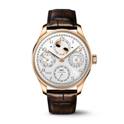 IWC Portugieser Perpetual Calendar 44 Silver Dial Watch, 44.4mm