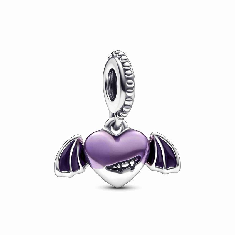Pandora Vampire Winged Heart Dangle Charm image number 1