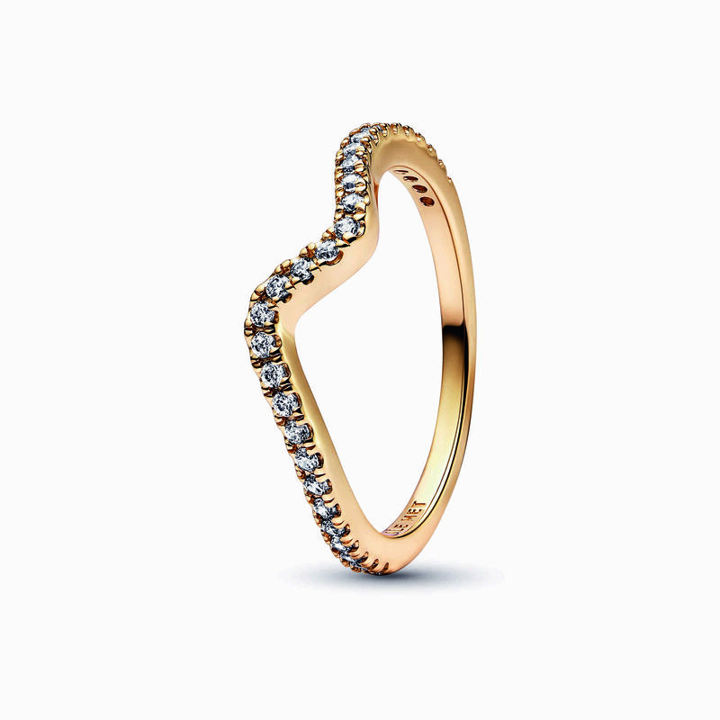 Pandora Sparkling Wave Ring image number 0