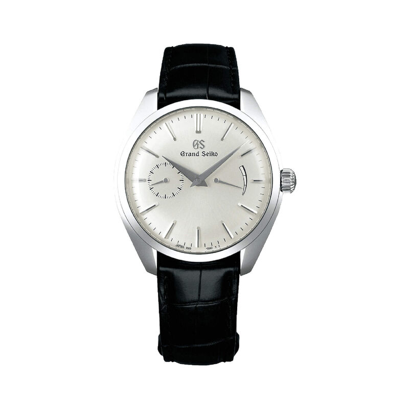 Grand Seiko Elegance Collection Watch White Dial Black Leather Strap, 39mm image number 0
