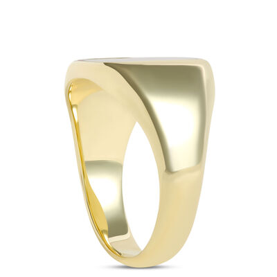 Cushion Red Jasper Ring, 14K Yellow Gold