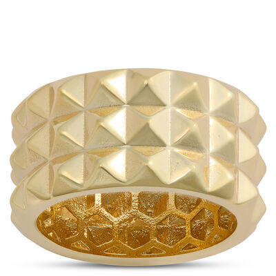 Toscano 3-Row Pyramid Ring, 14K Yellow Gold Size 8