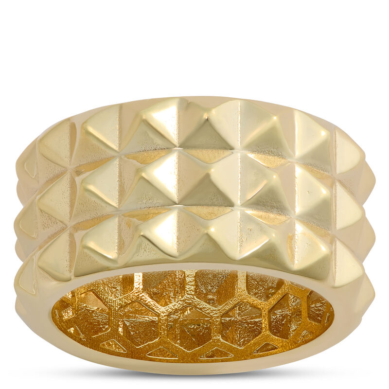 Toscano 3-Row Pyramid Ring, 14K Yellow Gold Size 8 image number 0