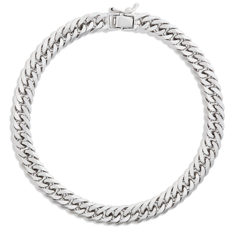 Toscano 8.5-Inch Tight Link Bracelet, 14K White Gold image number 0