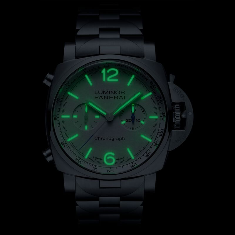 Panerai Luminor Chrono White Dial Watch, 44mm
