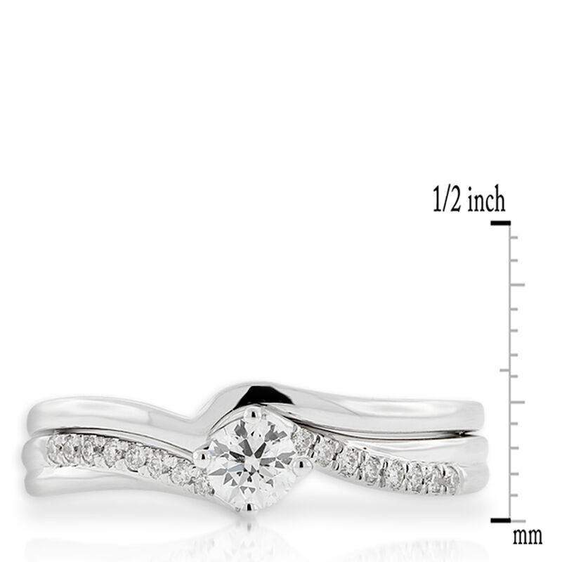 Diamond Swirl Bridal Set 14K image number 3