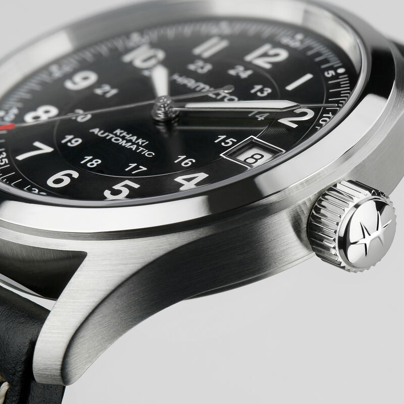 Hamilton Khaki Field Black Dial Watch, 38mm image number 3