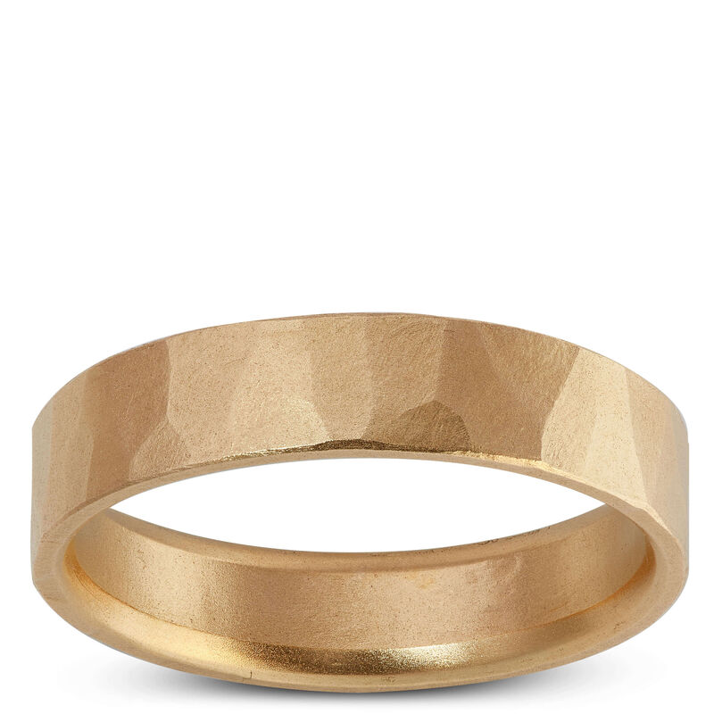 Hand Forged Band, 22k Yellow Gold 5mm image number 0