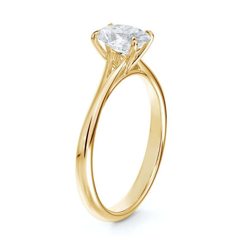De Beers Forevermark Icon™ Oval Diamond Solitaire Engagement Ring 18K image number 2