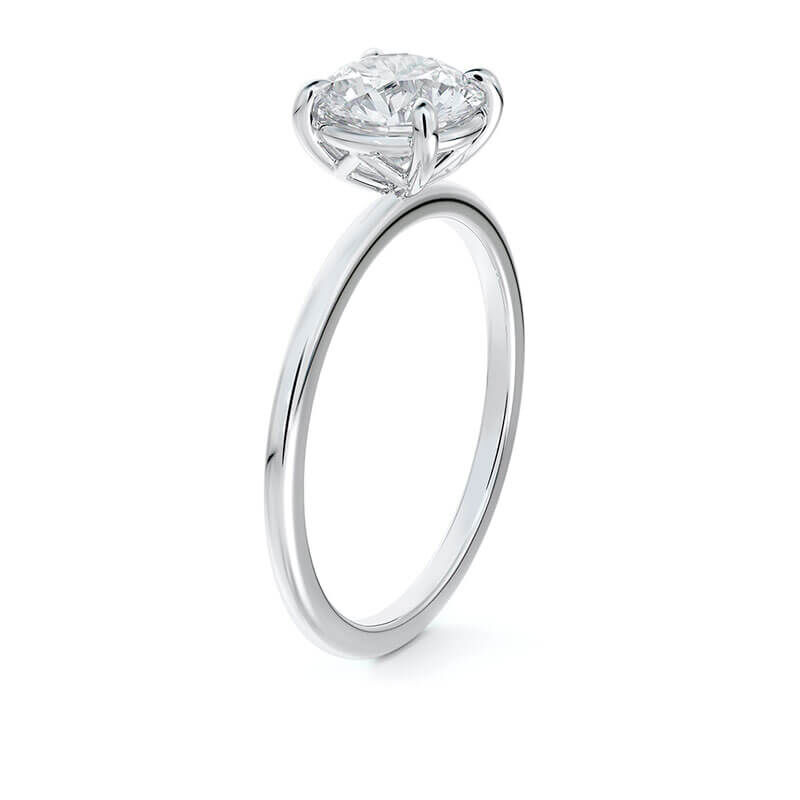 De Beers Forevermark Icon™ Delicate Round Diamond Engagement Ring 18K image number 1