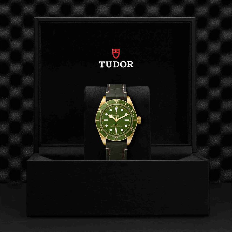 TUDOR Black Bay Fifty- Eight Watch 18k Gold Case Green Dial Alligator Strap, 39mm image number 1