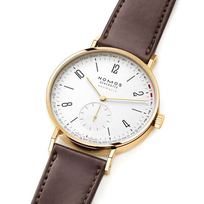 NOMOS Tangente Gold Neomatik White Dial Watch, 38.5mm
