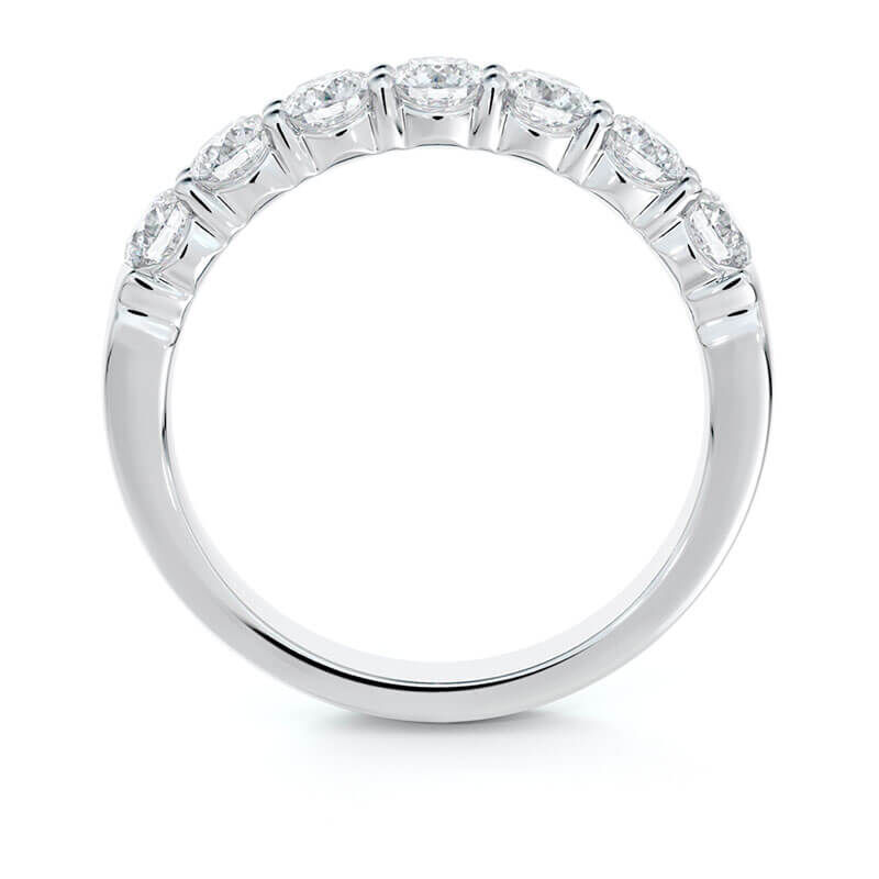 De Beers Forevermark 7-Stone Shared U-Prong Diamond Band 18K image number 3