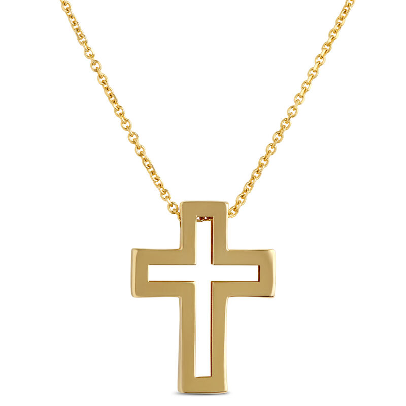 Toscano Cross Pendant, 14K Yellow Gold image number 0