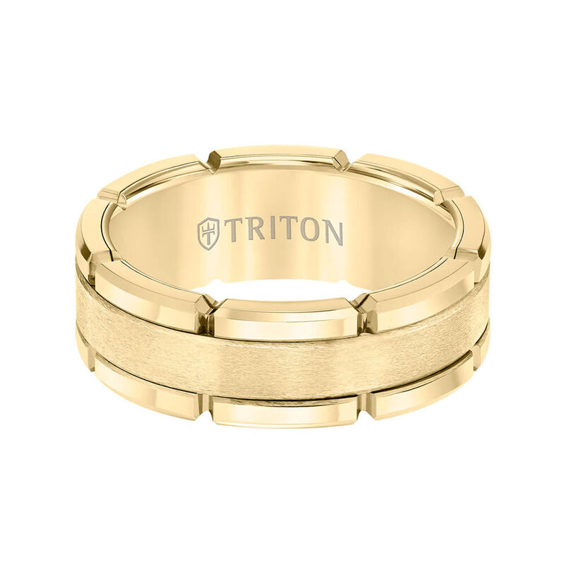 TRITON Contemporary Comfort Fit Band in Yellow Tungsten, 8 mm&nbsp; image number 1