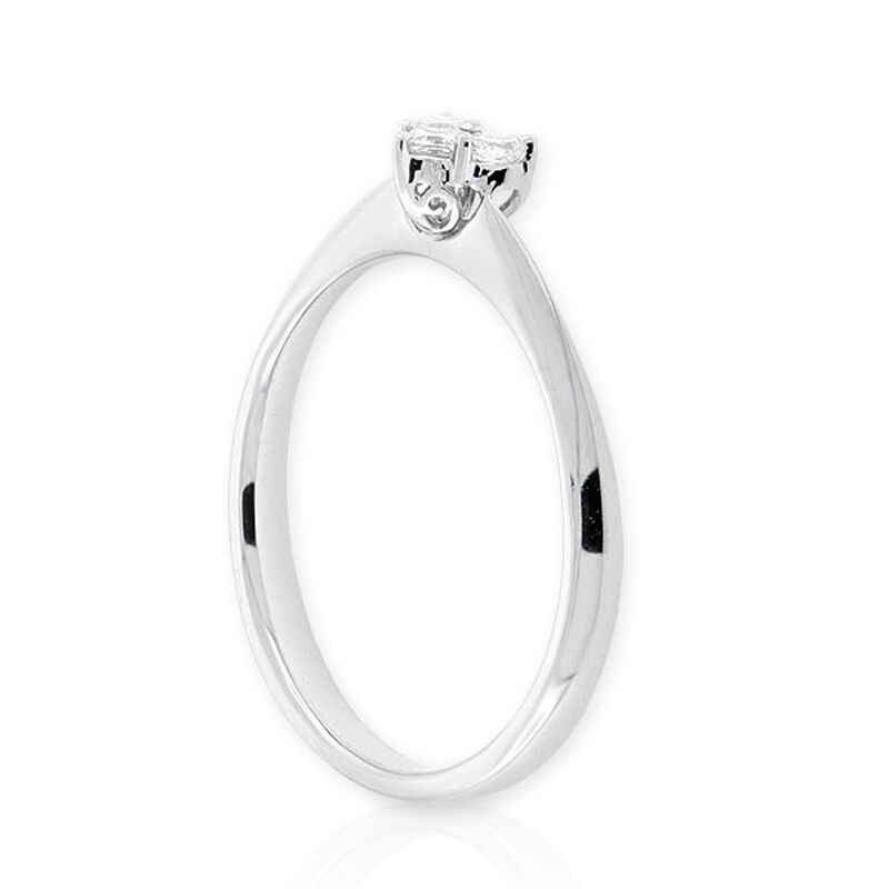 Heart Diamond Ring 14K image number 3