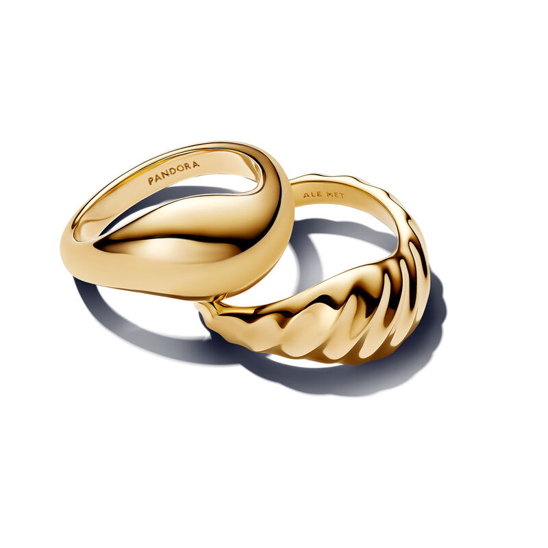Pandora Rippled Stacking Rings image number 1