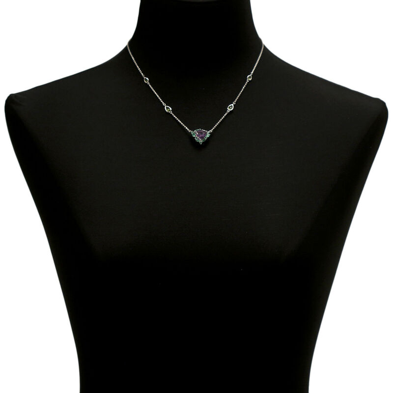 Lisa Bridge Amethyst, Emerald & Peridot Necklace image number 3