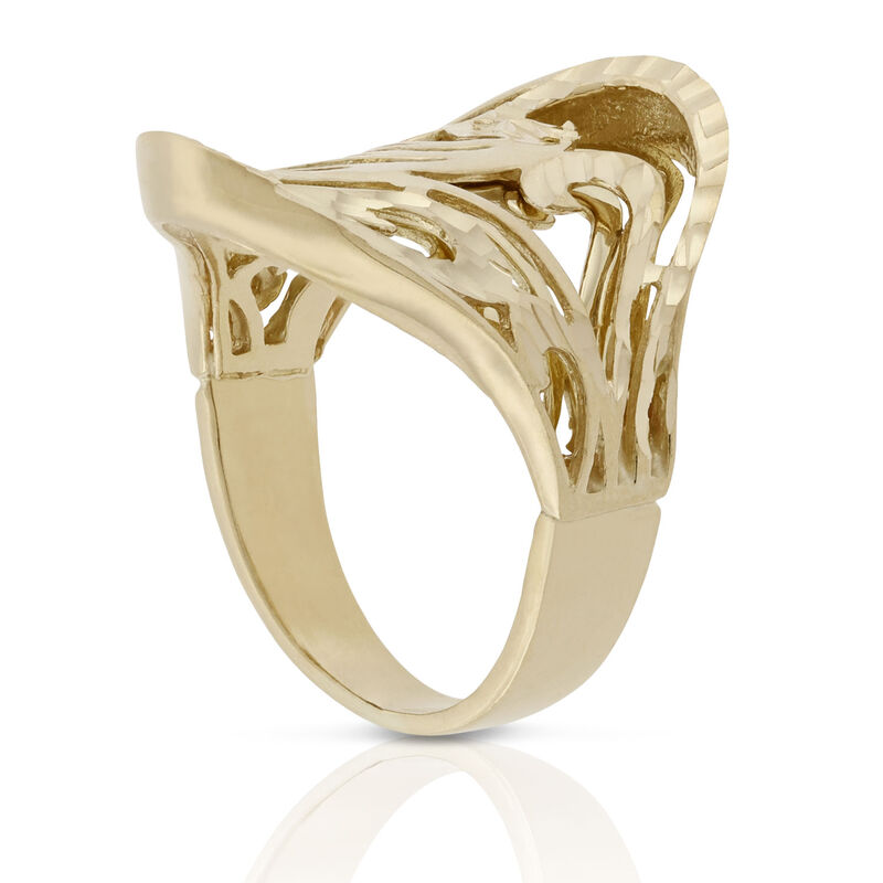 Toscano Engraved Oval Ring 18K