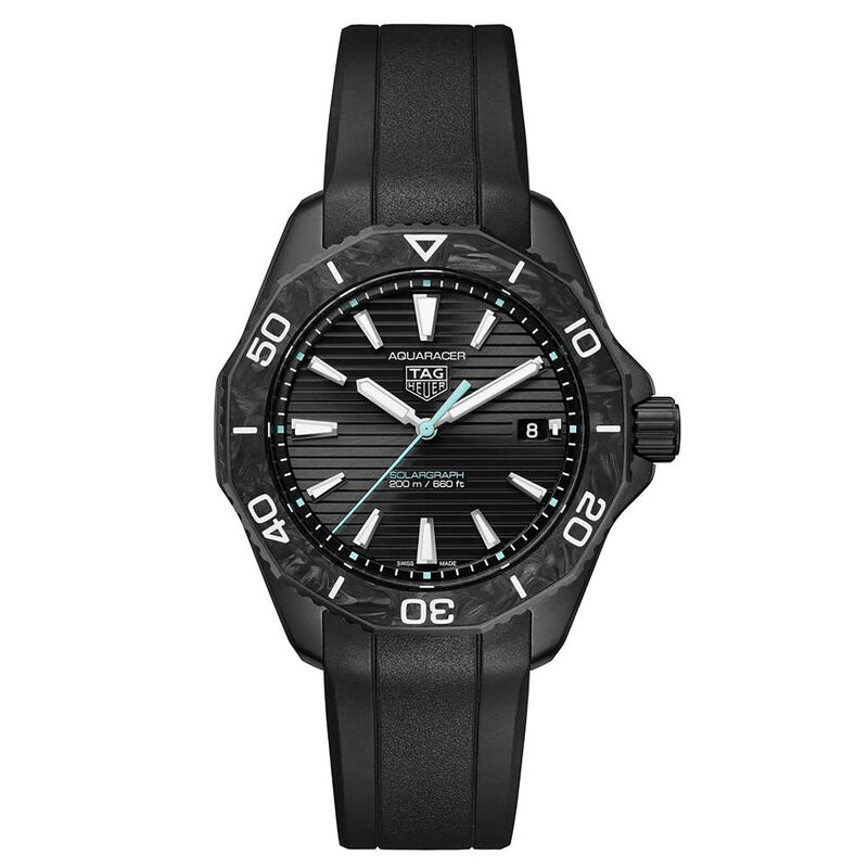 TAG Heuer Aquaracer Professional 200 Solargraph Watch Steel Black Case Black Dial, 40mm image number 0