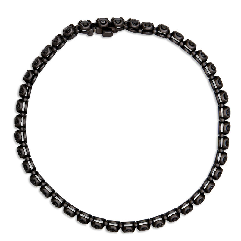 Black Diamond Bracelet, Rhodium Plated Sterling Silver image number 1