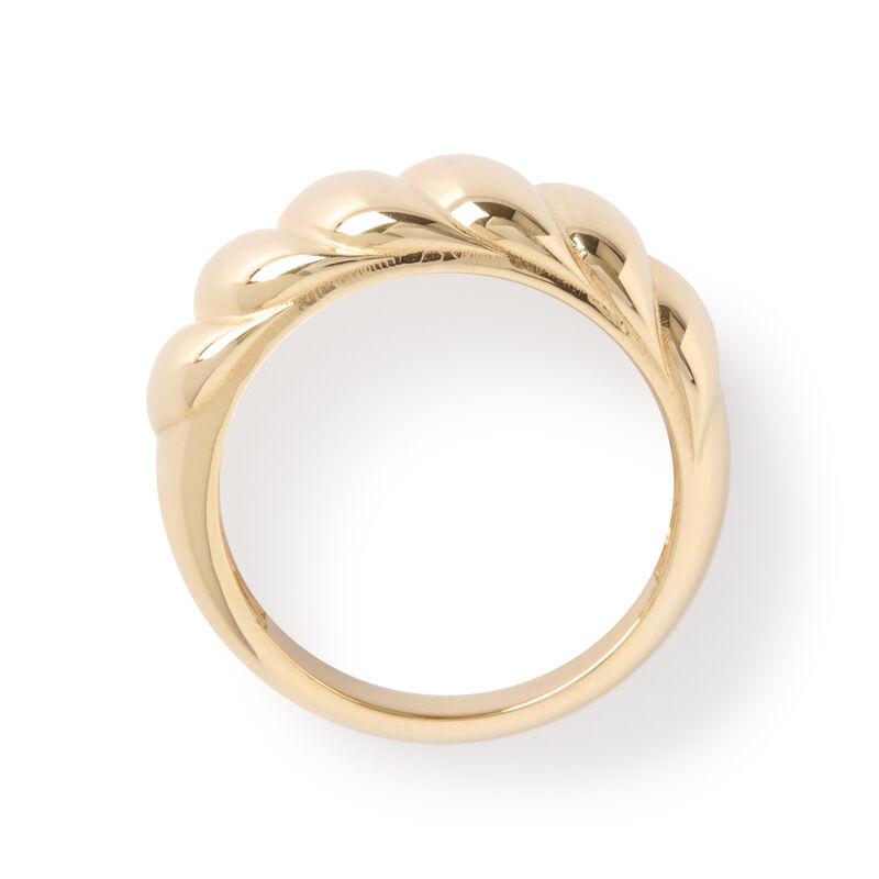 Toscano Fluted Dome Ring, Size 7, 14K Yellow Gold image number 2
