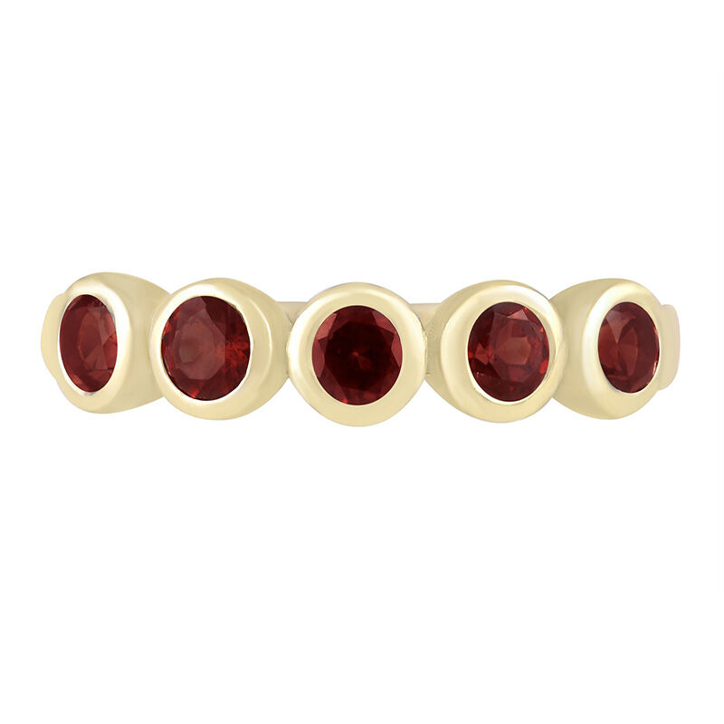 Bezel Set Garnet Ring, 14K Yellow Gold image number 0