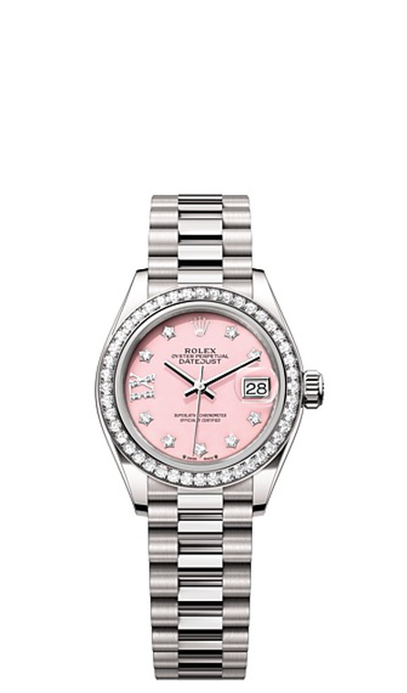 Rolex Lady-Datejust Oyster, 28 mm, white gold and diamonds - M279139RBR-0002 at Ben Bridge