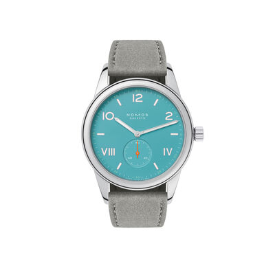 NOMOS Club Campus Endless Blue Turquoise Dial Watch, 38.5mm