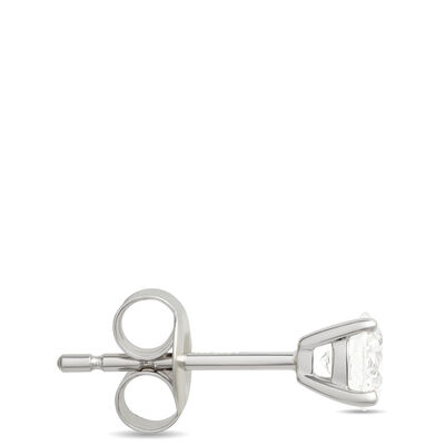 Classic Round Diamond Studs, ⅔ Carat, in 14K White Gold