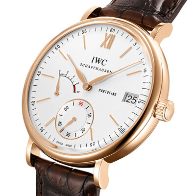 IWC Portofino Hand-Wound Eight Days White Dial Watch, 45mm