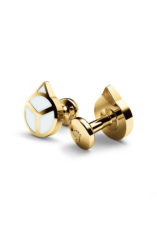 Rolex Hand cufflinks, 18 kt yellow gold, A1028